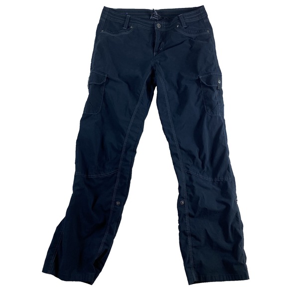 Kuhl Pants - Kuhl Convertible Hiking Pants Women 12 Black Cargo Cotton Nylon Blend
